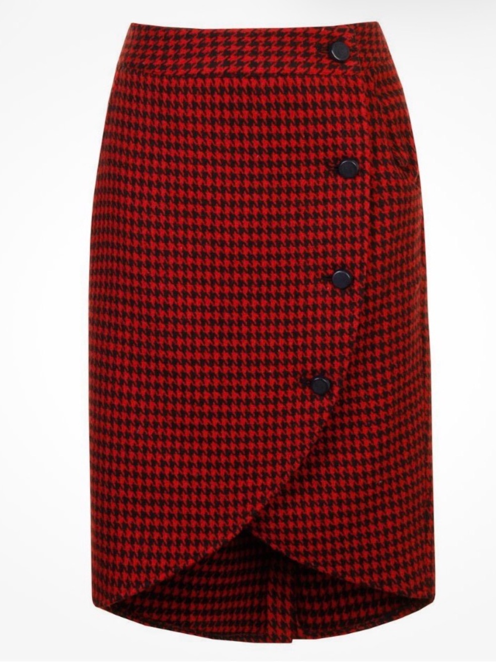 Alice’s Pig Houndstooth Front Button Skirt NWT Size 6